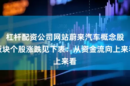 杠杆配资公司网站蔚来汽车概念股板块个股涨跌见下表：从资金流向上来看